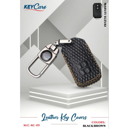 Key Care KLC 05 Silicon Car Key Cover Fit for Maruti Suzuki Baleno,Dzire,Ertiga,XL6 | Brown